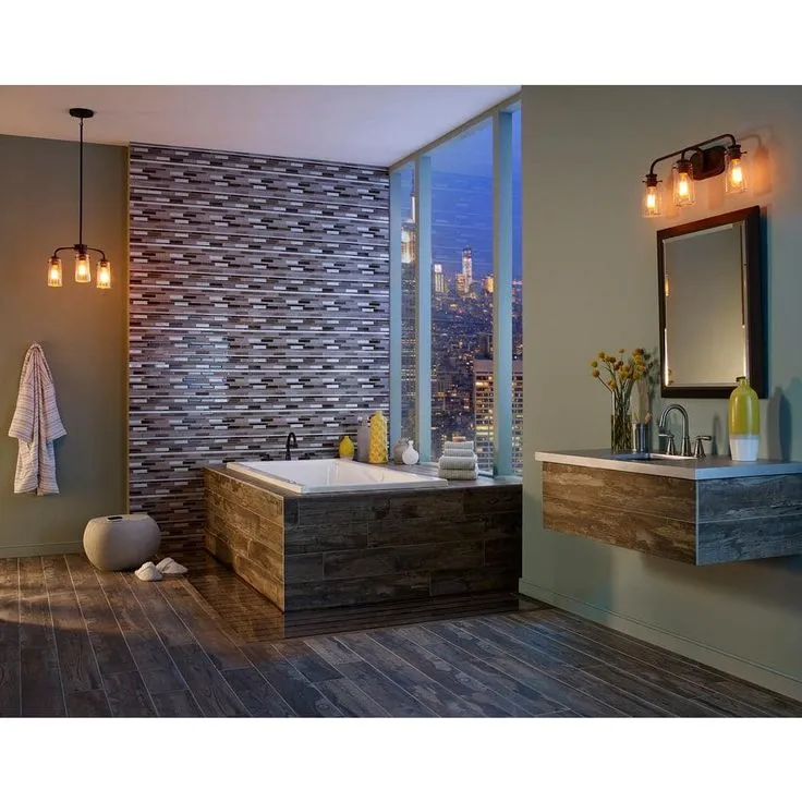 MSI Madison Avenue Interlocking 12 in. x 12 in. x 8mm Glass Metal Mosaic Wall Tile (1 sq. ft.), photo 6 of 8