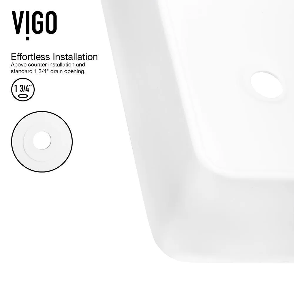 Amaryllis White Matte Stone Vessel Bathroom Sink Set with Linus Vessel Faucet in Matte Black, photo 5 of 12