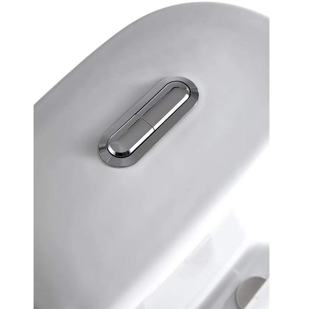 Boyel Living 0.8 GPF/1.28 GPF Dual Flush Square Shape Ceramic Elongated Toilet Including Toilet Square Only Seat in White, photo 6 of 8