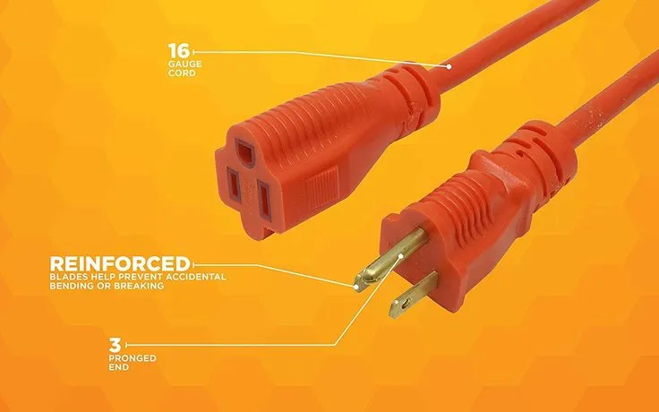 Woods 0267 16/3 Vinyl Outdoor Heavy Duty Extension Cord, Waterproof Flexible Vinyl Jacket, 3- Pronged, 25-Foot Extension Cord, 13 AMP, 1625, photo 5 of 5