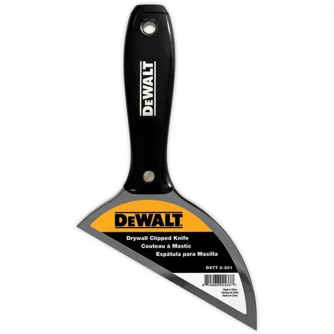 6 in. Stainless Steel Drywall Clipped Knife with Nylon Handle