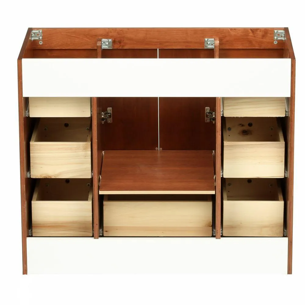 Ultraline 42 in. W x 21 in. D x 34.5 in. H Vanity Cabinet Only in Medium Alder, photo 5 of 45