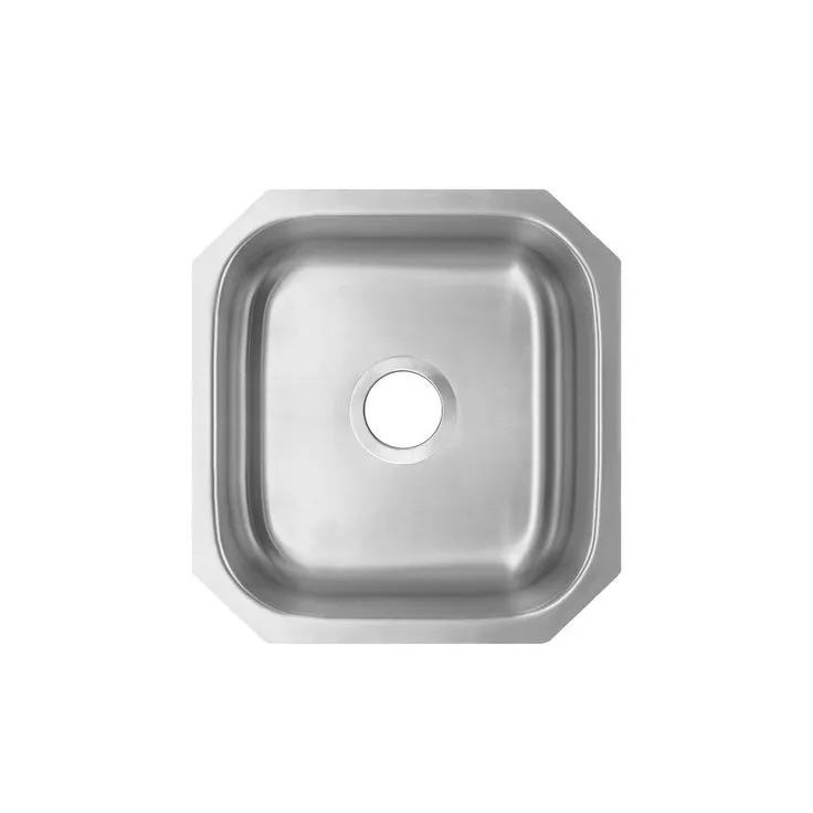 All-In-One Undermount 18-Gauge Stainless Steel 18 in. 0-Hole Single Bowl Bar Sink with Gooseneck Kitchen Faucet, photo 7 of 8