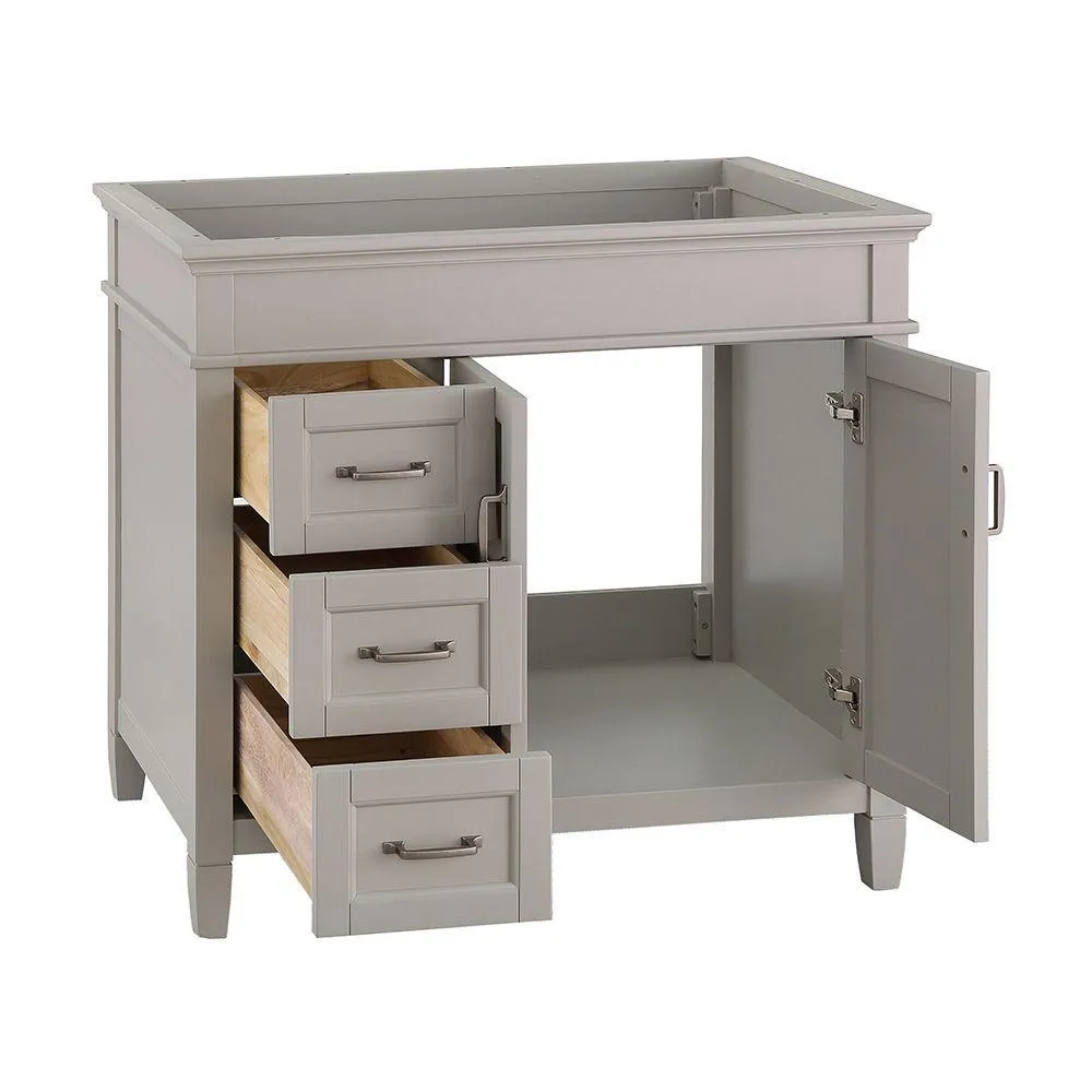 Ashburn 36 in. W x 21.75 in. D Vanity Cabinet in Grey, photo 7 of 25