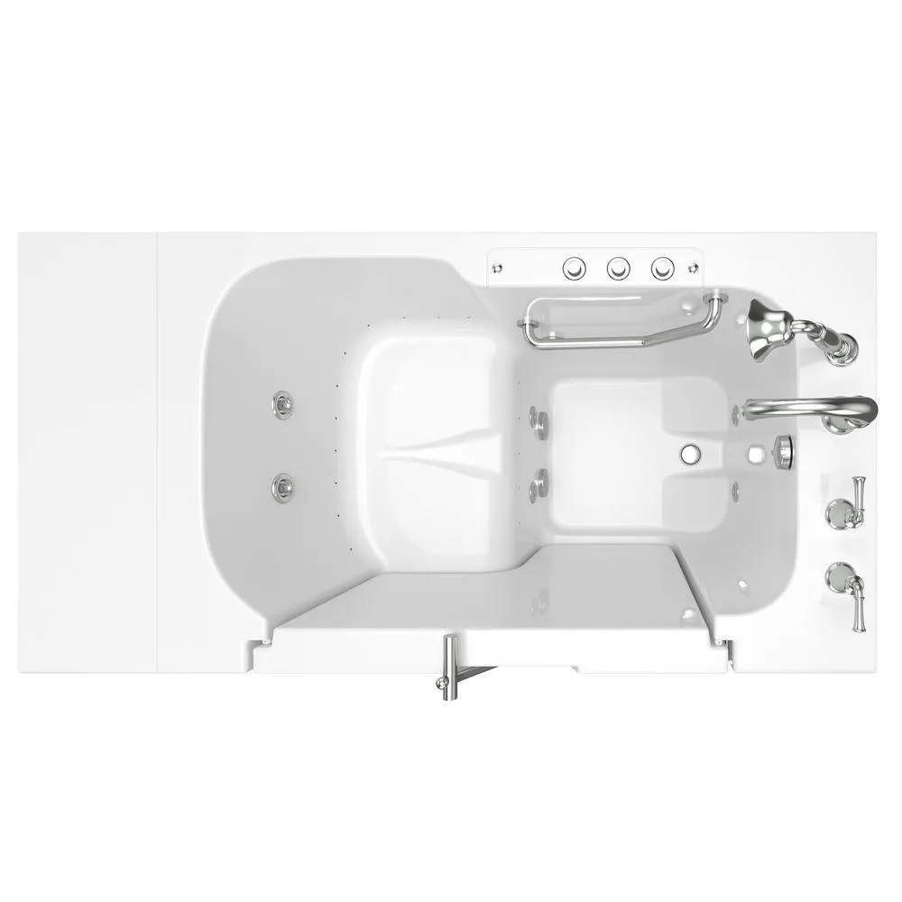 Gelcoat Value Series 52 in. x 32 in. Right Hand Walk-In Whirlpool and Air Bathtub with Outward Opening Door in White, photo 3 of 15