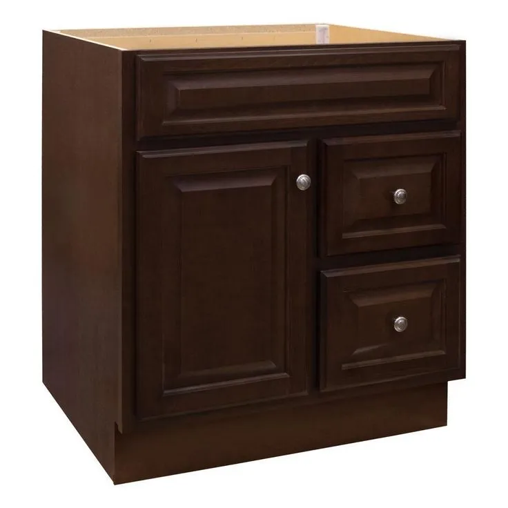 Hampton Bay Hampton 30 in. W x 21 in. D x 33.5 in. H Bathroom Vanity Cabinet Only in Cognac, photo 2 of 17