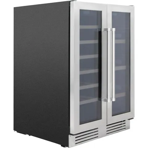 116-Bottle Capacity Stainless Steel Dual Zone Cooling Built-In/Freestanding Wine Chiller