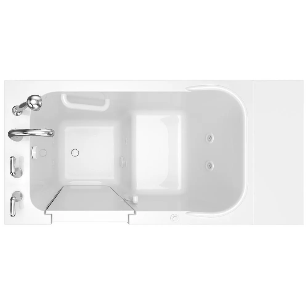 Value Series 48 in. Left Hand Walk-In Whirlpool Bathtub in White, photo 3 of 12