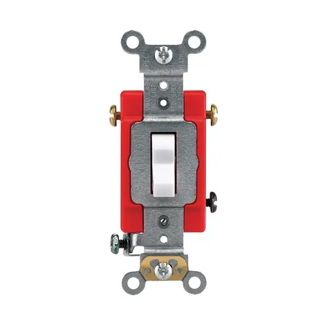 15/20 Amp 3-Way Industrial Toggle Switch, White