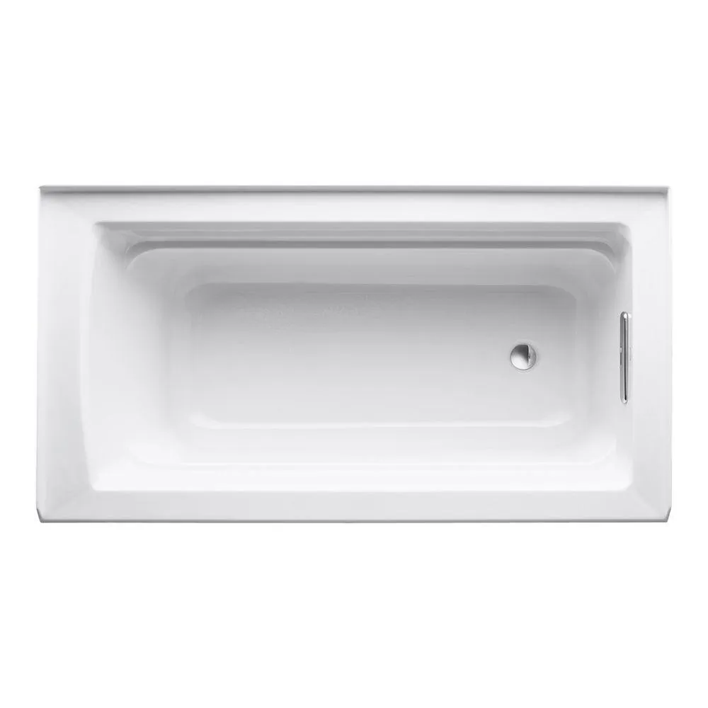 Archer 60 in. Right-Hand Drain Rectangular Alcove Bathtub in White, photo 2 of 18