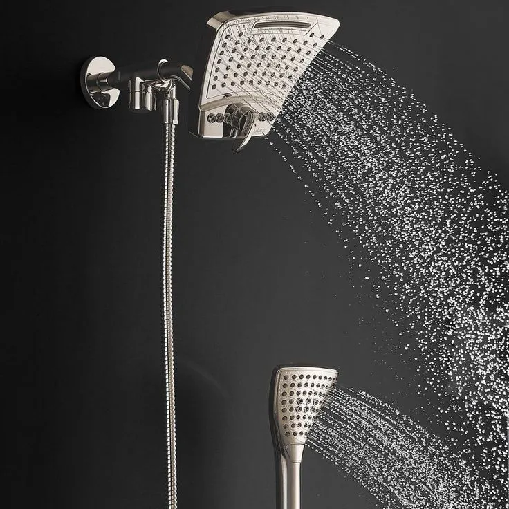 PULSE ShowerSpas 6-spray 8 in. High Pressure Dual Shower Head and Handheld Shower Head with Body spray in Brushed-Nickel, photo 5 of 10