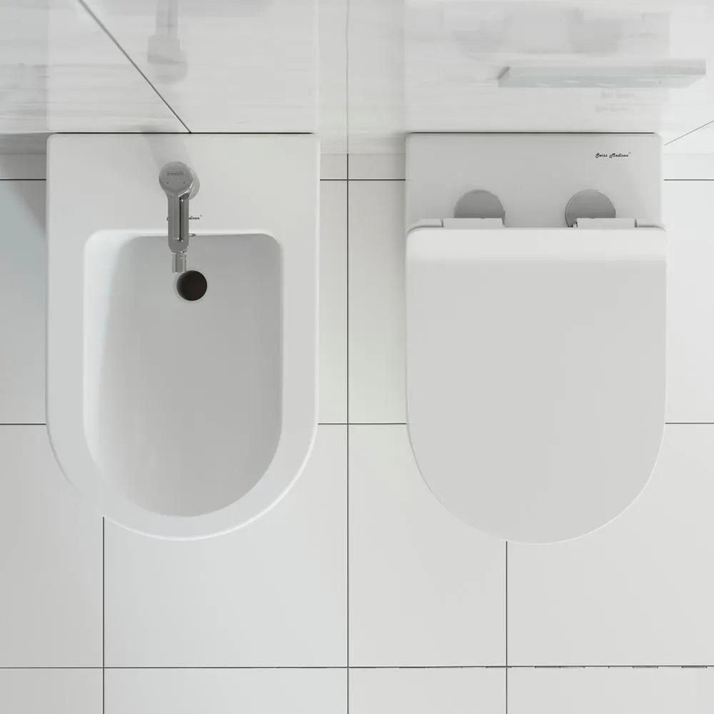 Swiss Madison St. Tropez Elongated Toilet Bowl Only in Glossy White, photo 7 of 14