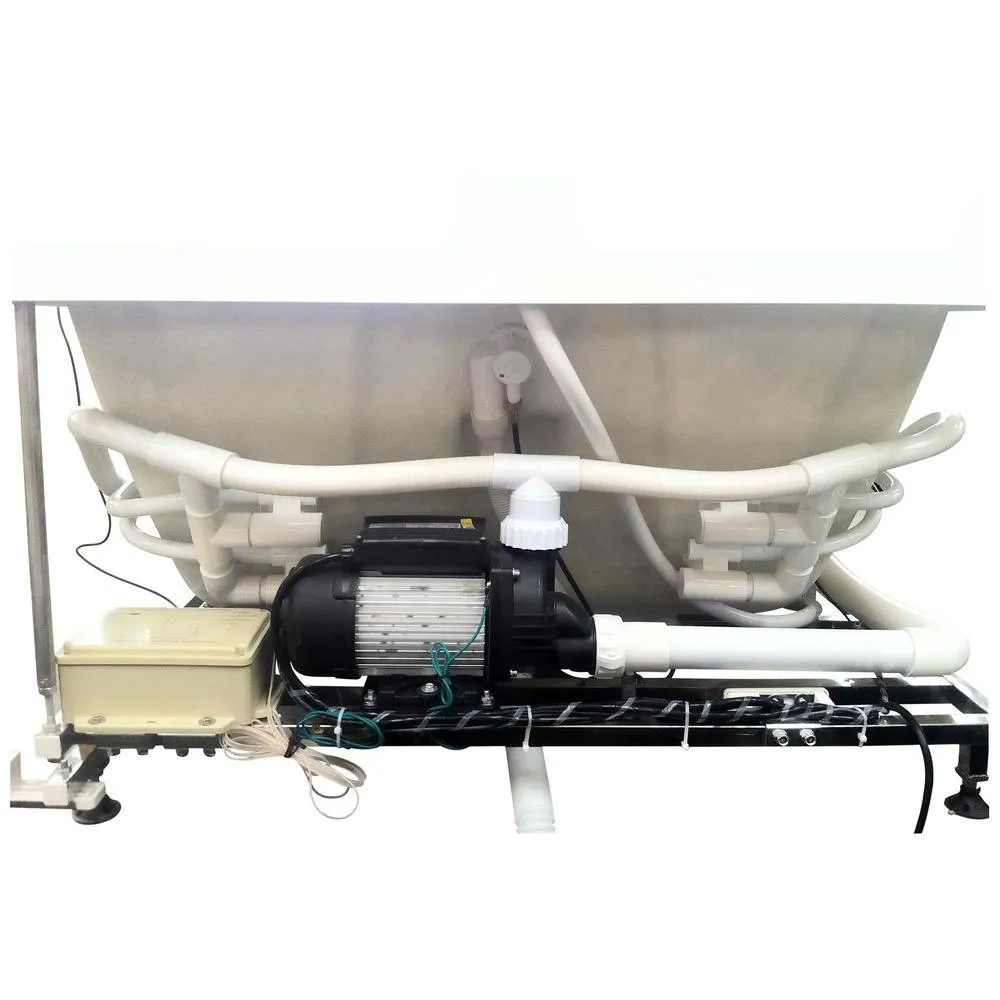 EAGO 71 in. Acrylic Left Drain Corner Apron Front Whirlpool Bathtub in White, photo 4 of 11