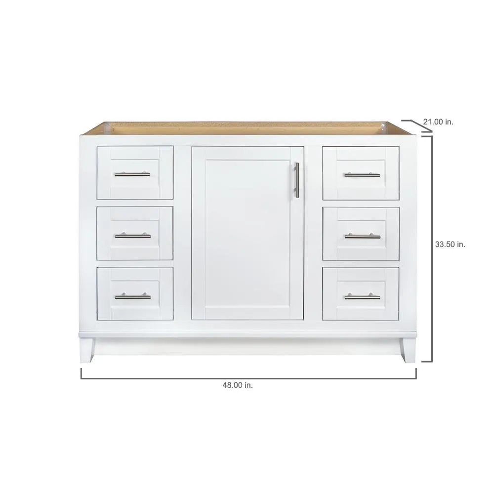 Kinghurst 48 in. W x 21 in. x 33.5 in. H D Bathroom Vanity Cabinet Only in White, photo 2 of 24