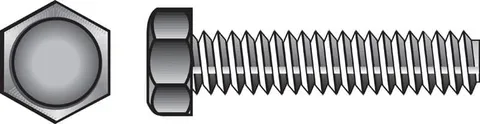 1/2 × 2 in Zinc-Plated Hex Tap Bolts, 50-Pack