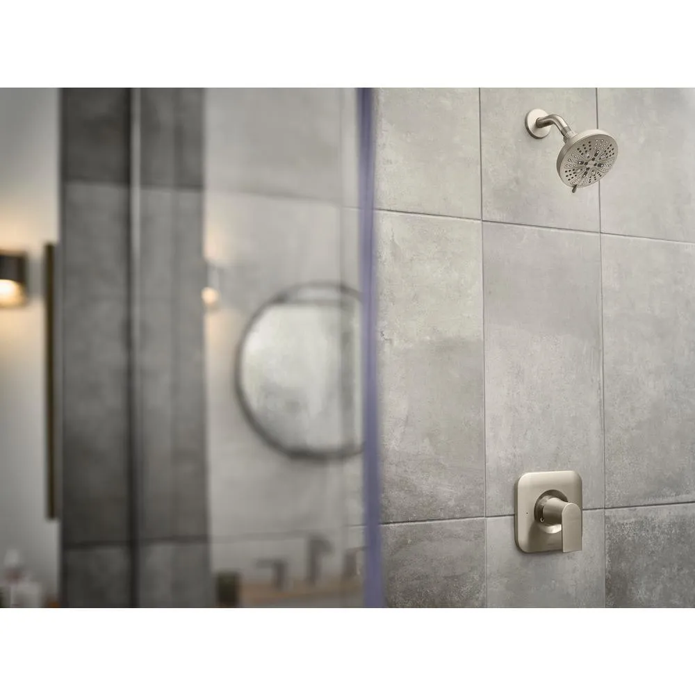 HydroEnergetix 8-Spray 4.75 in. Single Wall Mount Fixed Adjustable Shower Head in Spot Resist Brushed Nickel, photo 4 of 6