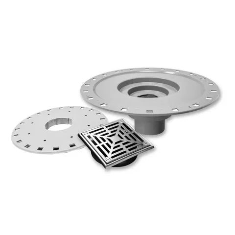 Hydro Ban 4 × 4 in Polished Steel Bonding Flange PVC