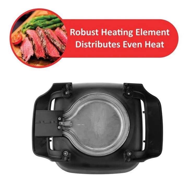 16 sq. in. Black Nonstick Electric Skillet with Glass Lid, photo 3 of 6