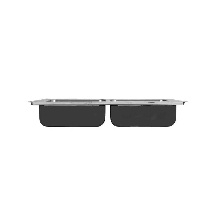 2-Bowl, Drop-In, ADA with Faucet Ledge, 18-Gauge, SS Sink, 2-Compartment, O.D. 22 in. x 33 in. 3-Hole, Drain Center Rear, photo 2 of 7