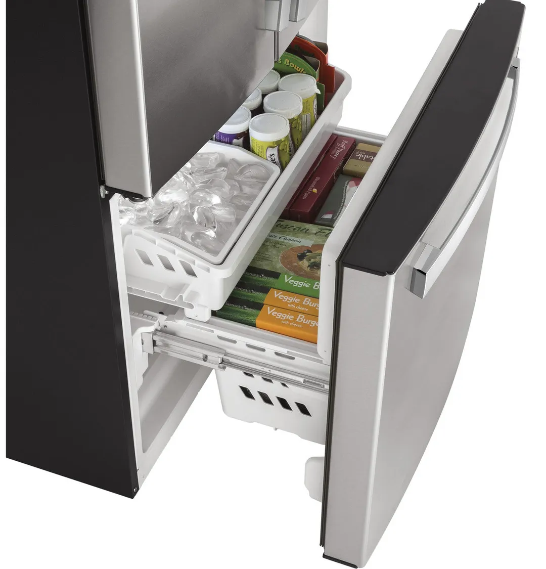 GE 18.6 cu. ft. French Door Refrigerator in Fingerprint Resistant Stainless Steel, Counter Depth (33" Wide), photo 7 of 8