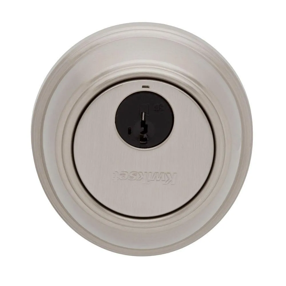 Kwikset 816 Series Satin Nickel Single Cylinder Key Control Deadbolt featuring SmartKey Security, photo 5 of 14