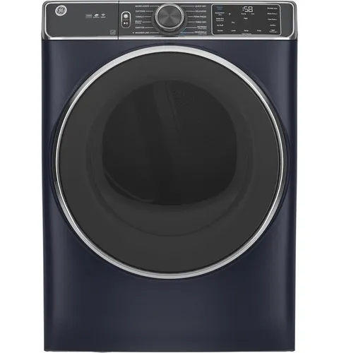 7.8 cu. ft. Smart 240-Volt Sapphire Blue Stackable Electric Vented Dryer with Steam and Sanitize Cycle