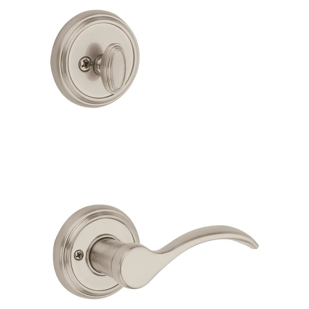 Prestige Nautica Single Cylinder Satin Nickel Door Handleset with Tobin Door Lever Featuring SmartKey Security, photo 7 of 10