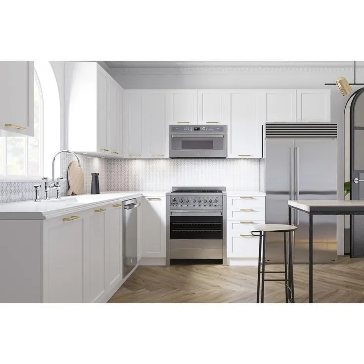 Threespine Ready to Assemble 36 in. x 12 in. x 30 in. Wall Stock Corner Kitchen Cabinet in Shaker White Wood, photo 5 of 9