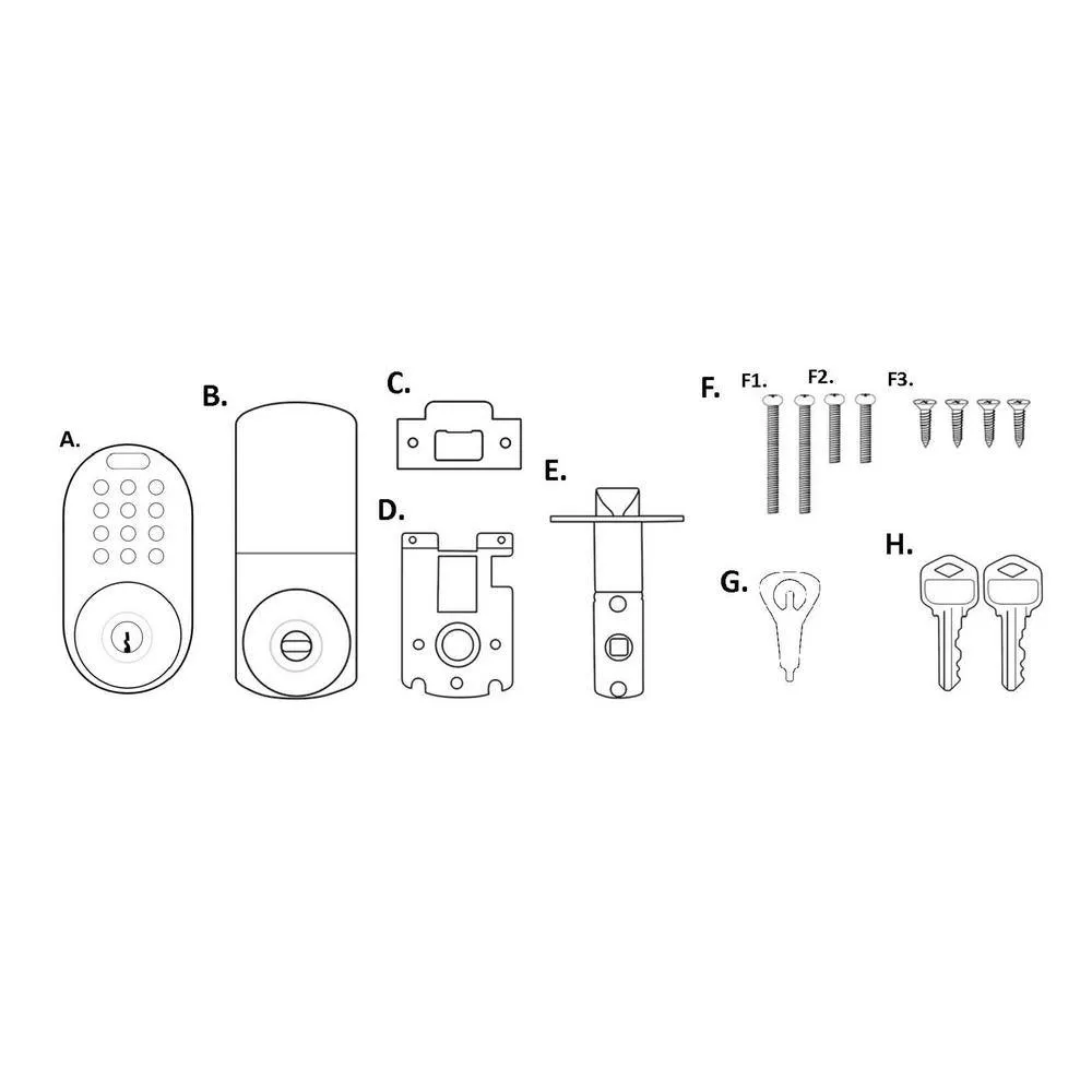Morning Industry Satin Nickle Single-Cylinder Electronic Door Knob with Keyless Back-Lit Keypad Entry, photo 7 of 10