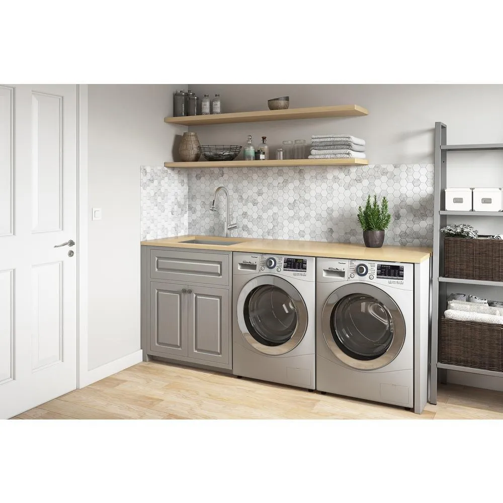 21 in. x 18 in. x 12 in. 16-Gauge Stainless Steel Undermount Deep-Laundry Utility Sink, photo 11 of 13