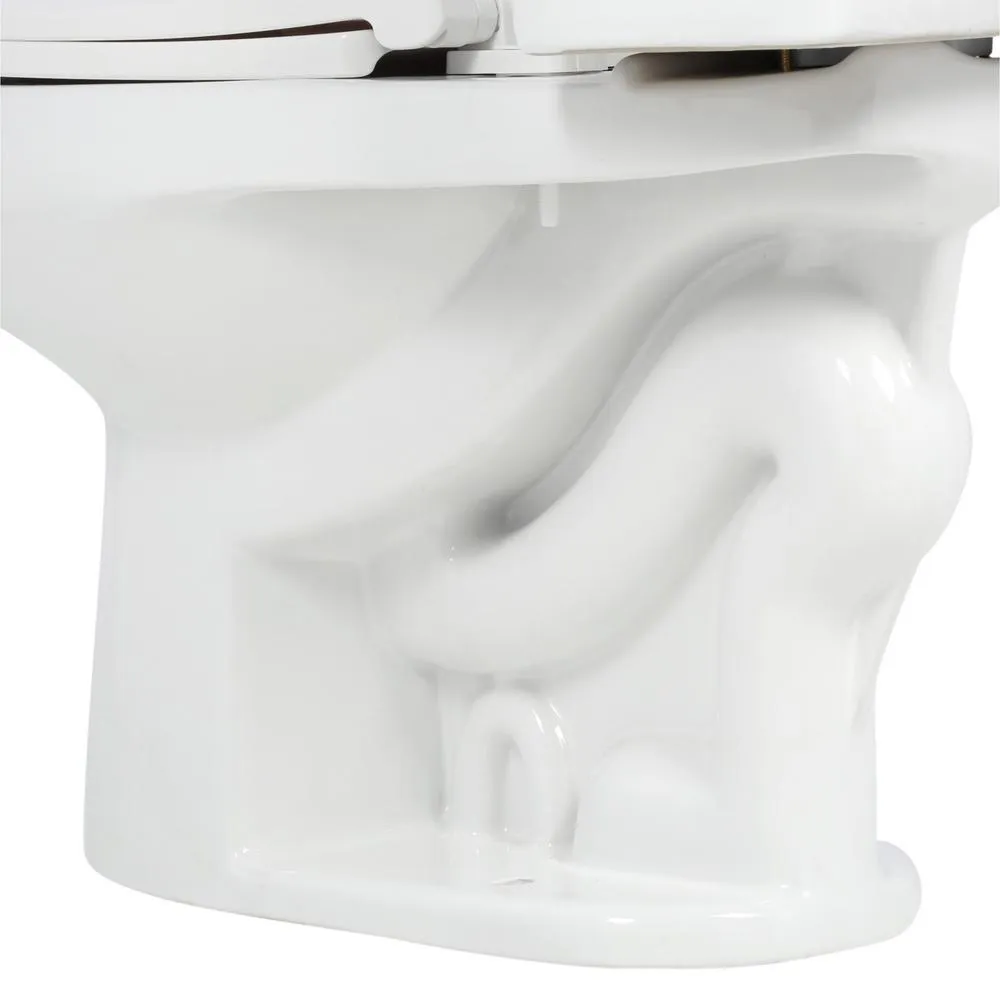 2-pc. 1.28 GPF Single Flush Elongated Toilet with Patented Overflow Protection Technology in White with Seat, photo 6 of 12