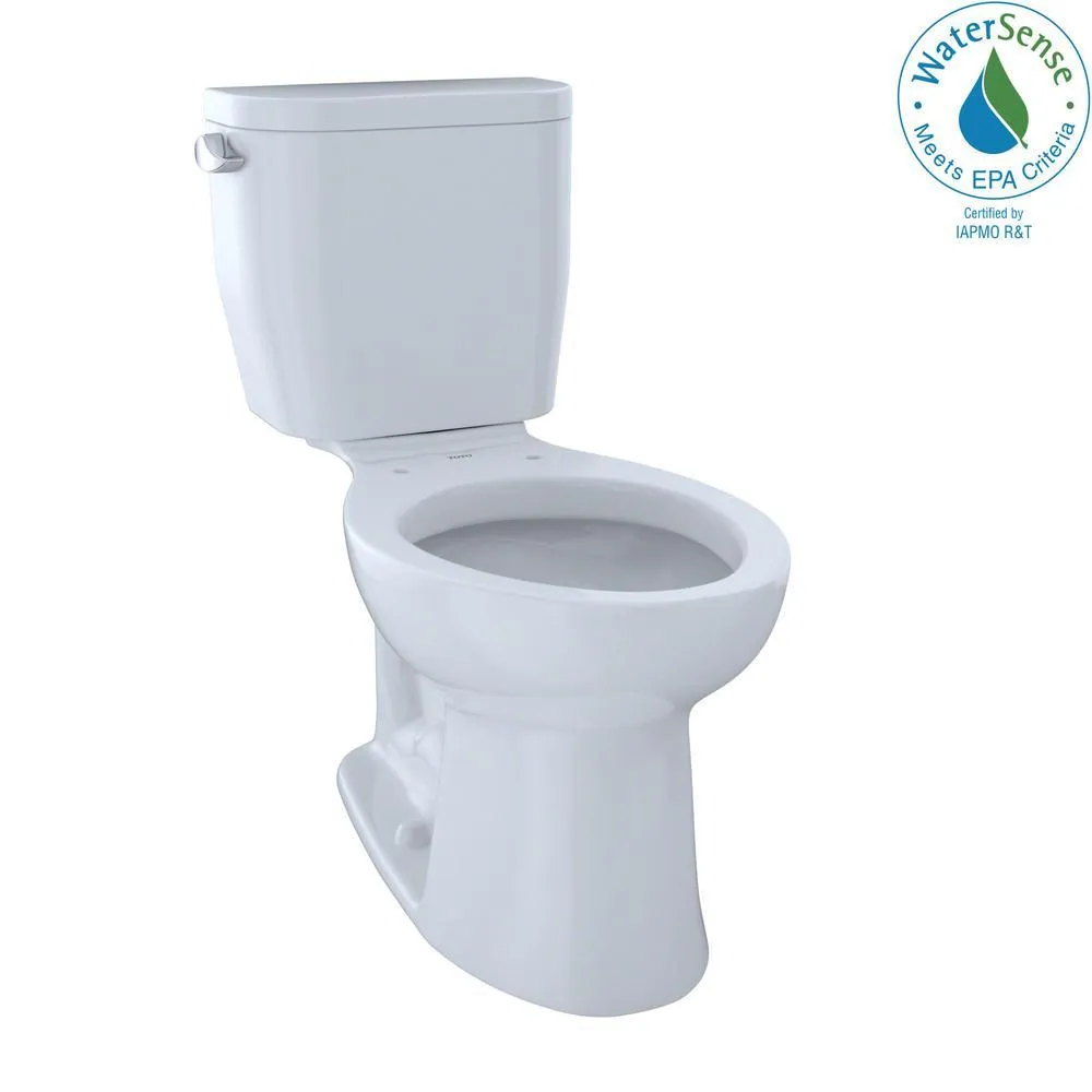 TOTO Entrada 2-Piece 1.28 GPF Single Flush Elongated Toilet in Cotton White, photo 2 of 10