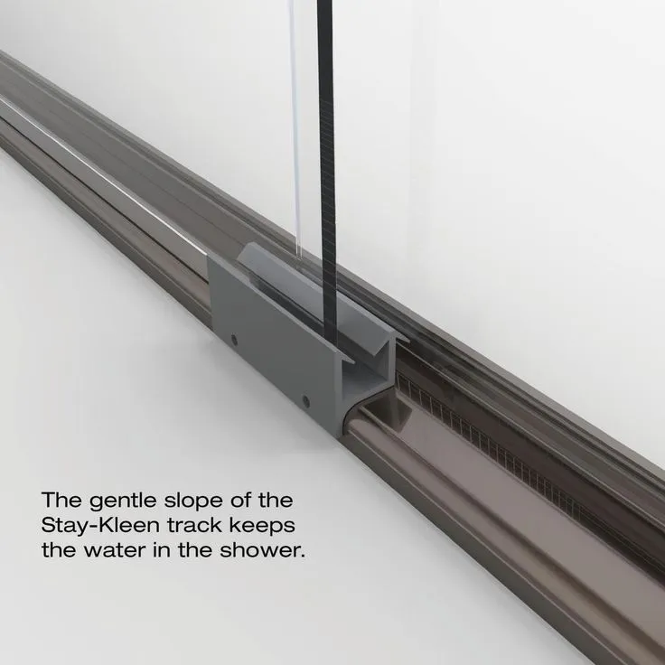 Classic 60 in. x 57 in. Clear Semi-Frameless Sliding Tub Door in Oil Rubbed Bronze, photo 7 of 11