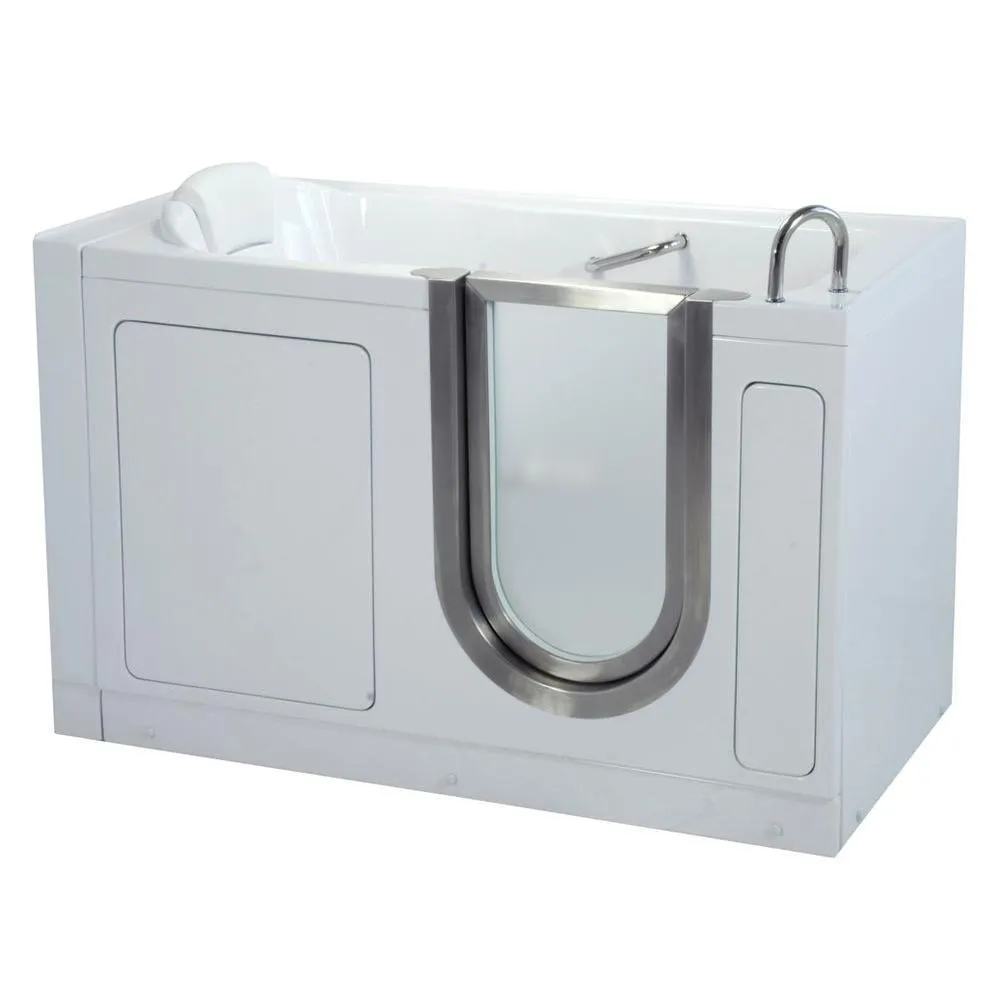 Ella Deluxe 4.58 ft. x 30 in. Acrylic Walk-In Soaking Bathtub in White with Right Drain/Door, photo 12 of 15
