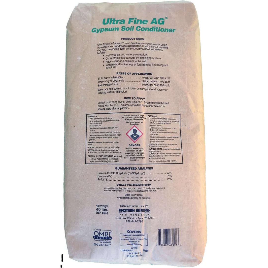 Western Mining and Minerals Organic Lawn and Garden Gypsum 40 lb, photo 2 of 2
