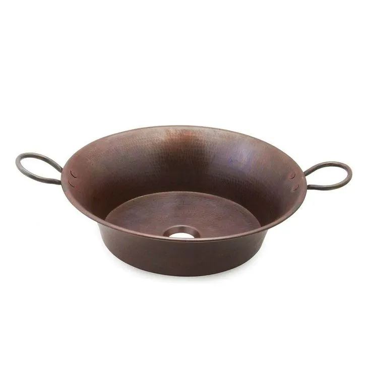 SINKOLOGY Copernicus All-In-One 21 in. Copper Bathroom Vessel Sink with Pfister Ashfield Bronze Faucet and Drain, photo 6 of 7
