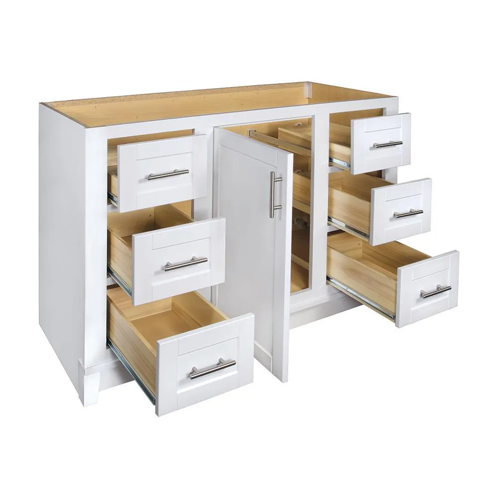 Kinghurst 48 in. W x 21 in. x 33.5 in. H D Bathroom Vanity Cabinet Only in White, photo 3 of 24