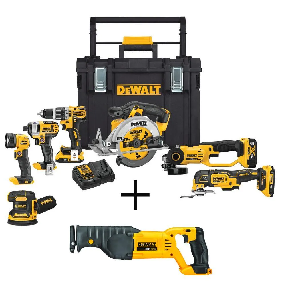 DEWALT 20-Volt Max Lithium-Ion Cordless Combo Kit (10-Tool) w/ (2) Batteries 2.0Ah, Charger & Tool Bag, photo 22 of 41