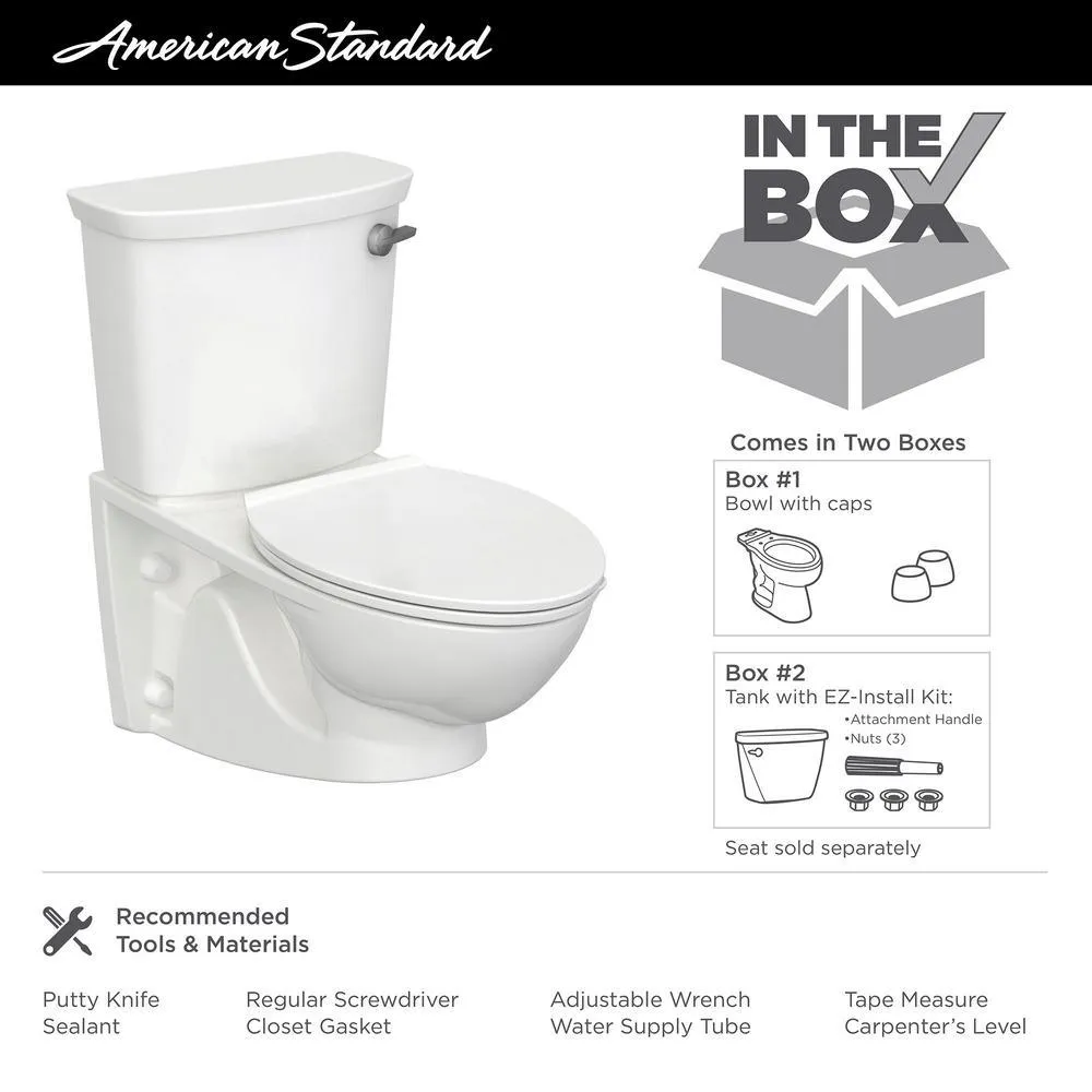 American Standard Glenwall VorMax 1.28 GPF Single Flush Wall-Hung Toilet, Left-Hand Trip Lever, White (Seat Not Included), photo 4 of 16