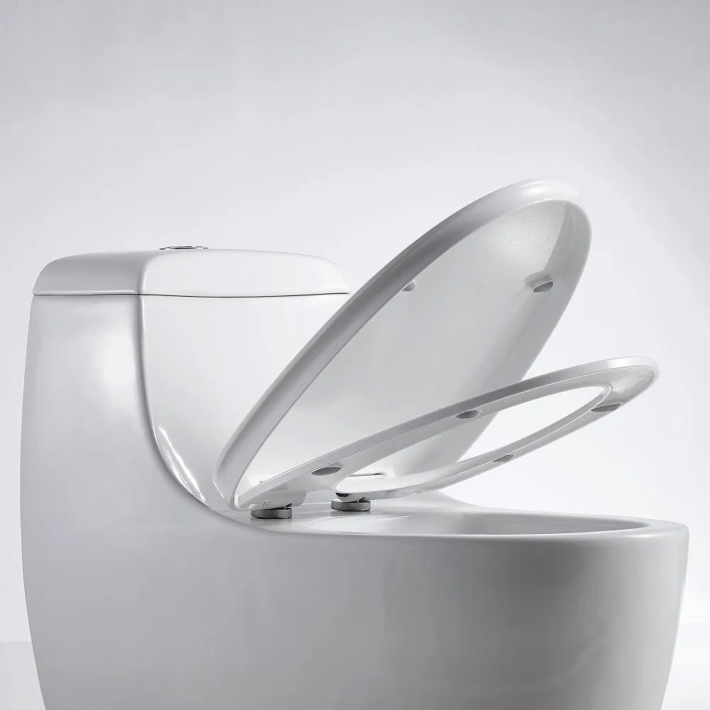 1-Piece 1.28 GPF Dual Flush High Efficiency Elongated Toilet in White, Seat Included, photo 7 of 7