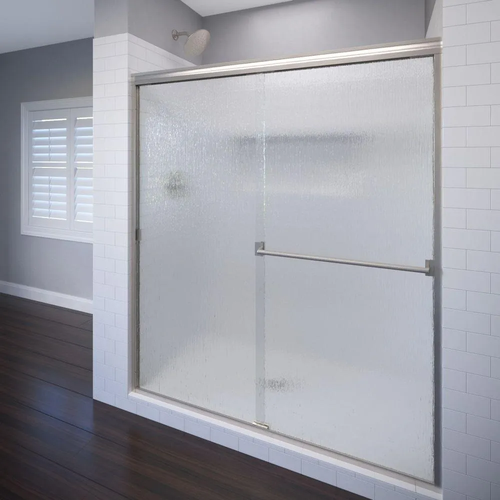 Classic 60 in. x 70 in. Semi-Frameless Sliding Shower Door in Oil Rubbed Bronze with Clear Glass, photo 17 of 19