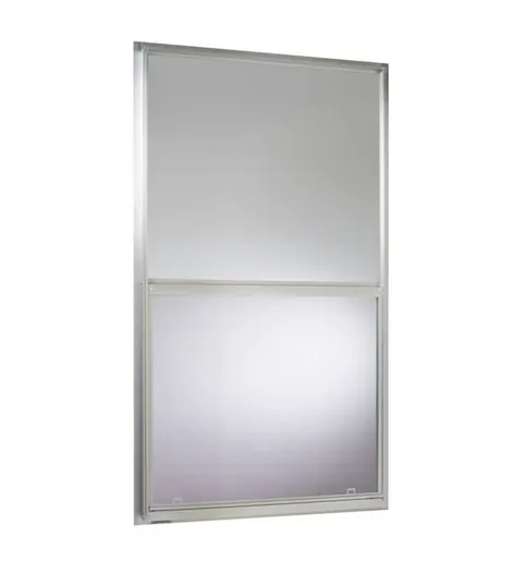 40000 Series Replacement 30 × 54 × 1-3/4 in Jamb Silver Aluminum Single-glazed Single Hung Window Half Screen Included