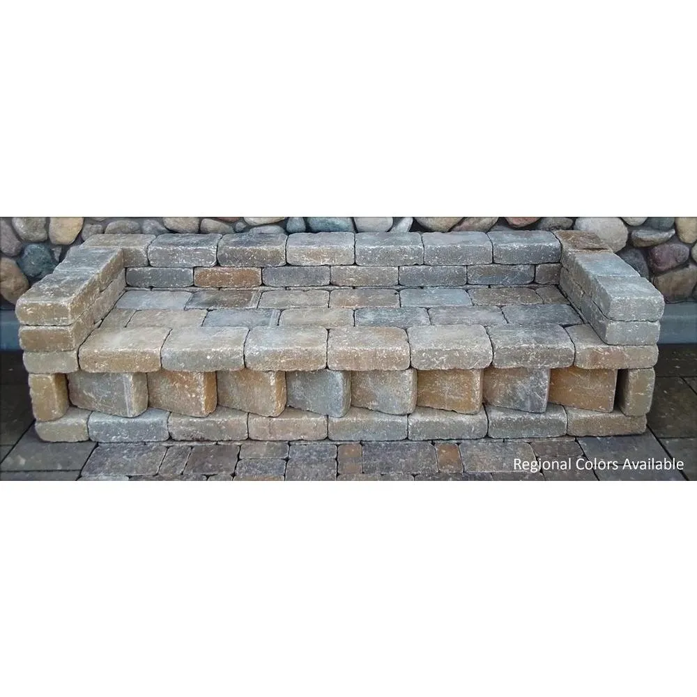 Oldcastle Olde Manor 3.75 in. x 11.5 in. x 8 in. Toscana Tan/Brown Concrete Garden Wall Block (120 Pieces / 40 Face ft. / Pallet), photo 6 of 6
