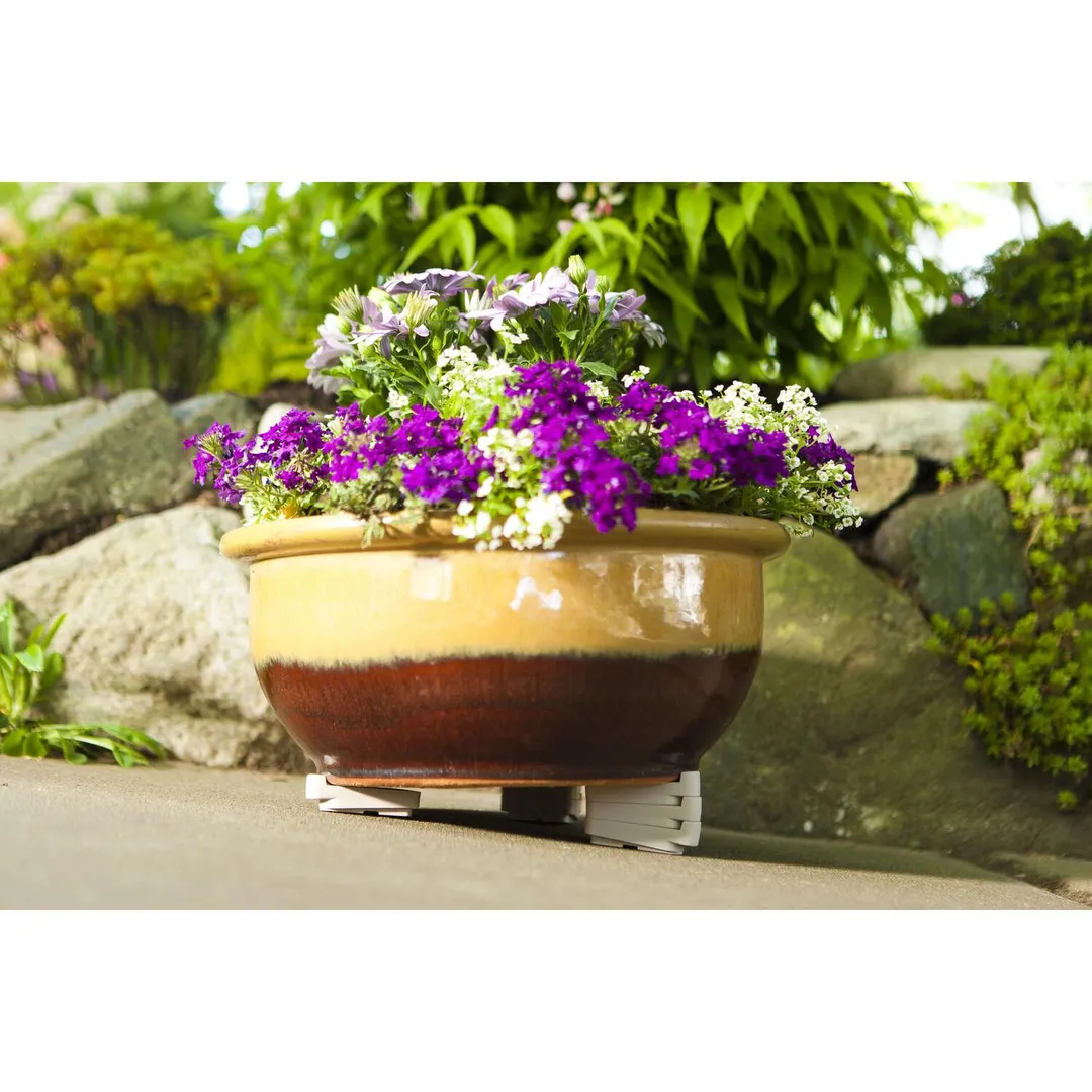 Pot Toes The Decksaver 1 in. H X 2 in. W X 3 in. D Plastic Planter Feet Terracotta, photo 3 of 4