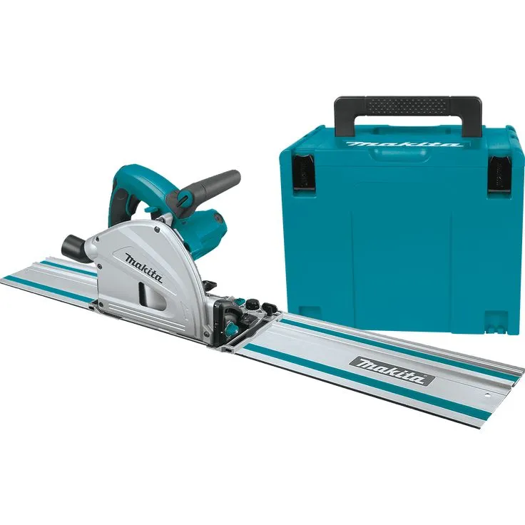 12 Amp 6-1/2 in. Corded Plunge Saw with 55 in. Guide Rail, 48T Carbide Blade and Hard Case, photo 4 of 4