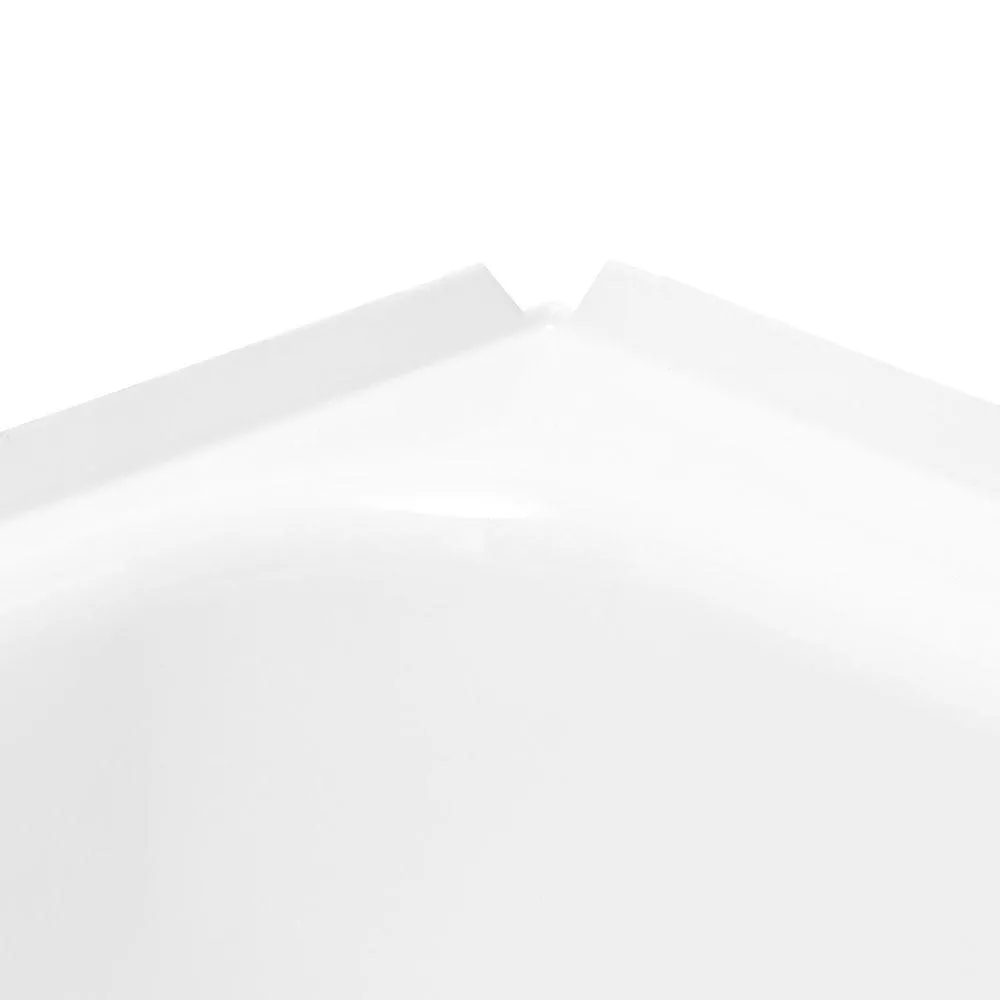Bootz Industries Honolulu 46.5 in. Left Drain Rectangular Alcove Soaking Bathtub in White, photo 4 of 7