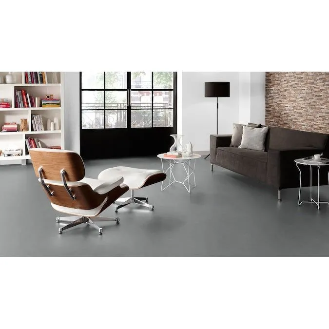 Marmoleum Forbo Flooring Systems Marmoleum Cinch Loc Seal Eternity 10-mm T x 12-in W x 12-in L Waterproof Tile Look Laminate Flooring (6.78-sq ft / Carton), photo 3 of 6
