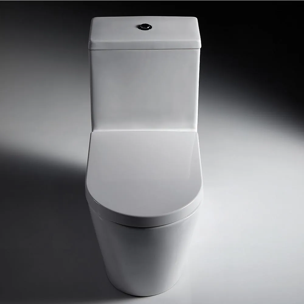 1-Piece 1.28 GPF Dual Flush High Efficiency Elongated Toilet in White, Seat Included, photo 5 of 7