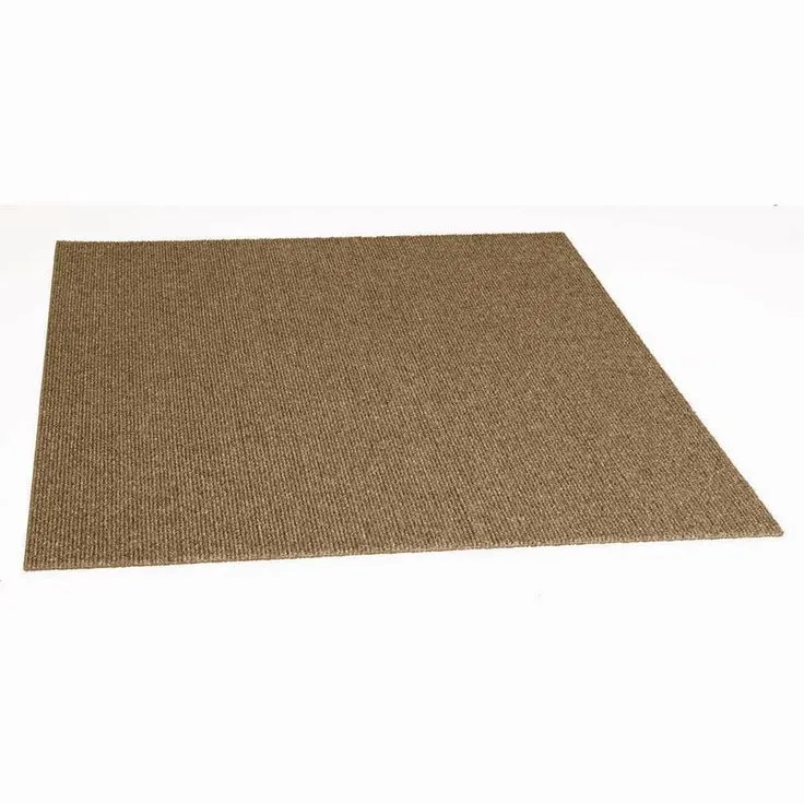 Foss Peel and Stick First Impressions Chestnut Ribbed Texture 24 in. x 24 in. Commercial Carpet Tile (15-tile / case), photo 9 of 11