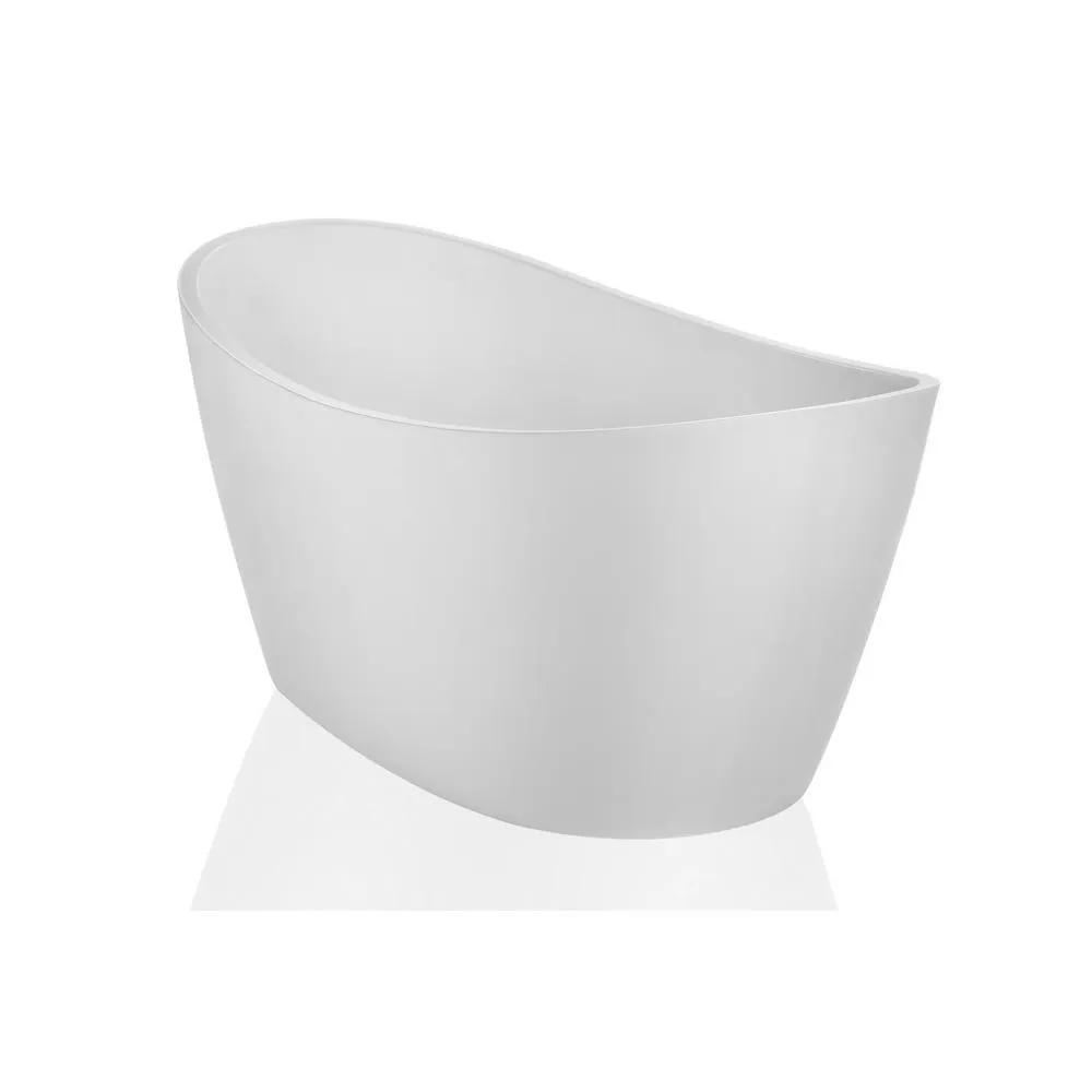 Empava 71 in. Acrylic Stand Alone Flatbottom Freestanding Bathtub Soaking SPA Tub Modern Style in White, photo 6 of 6